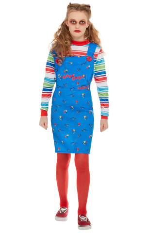 Girls Chucky Doll Dress Costume