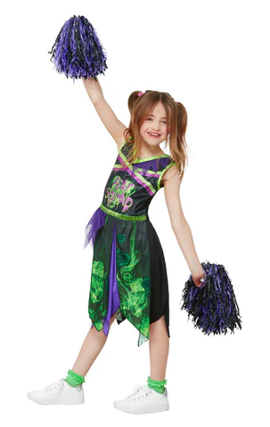 girls toxic cheerleader halloween costume