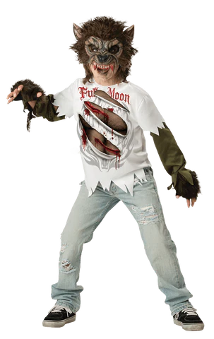 Kids Cursed Werewolf Fancy Dress