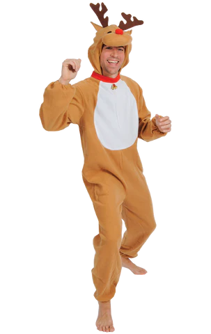adult red nosed reindeer costume