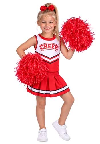 Girls Red White Uniform Cheerleader Costume-updated