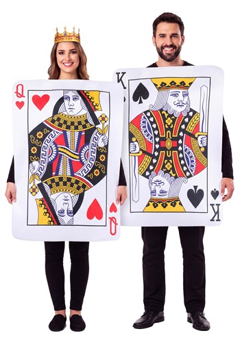Adult King Queen Card Costume Set 1