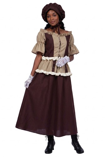 Womens Colonial Peasant Dress Costume