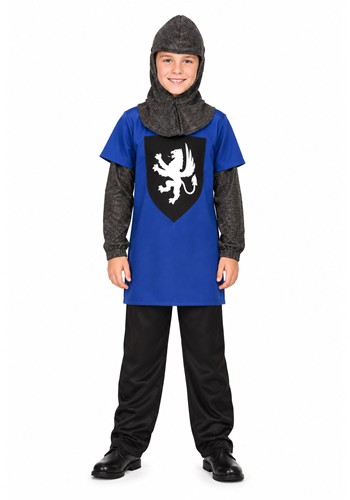 Kids Medieval Knight Blue Costume