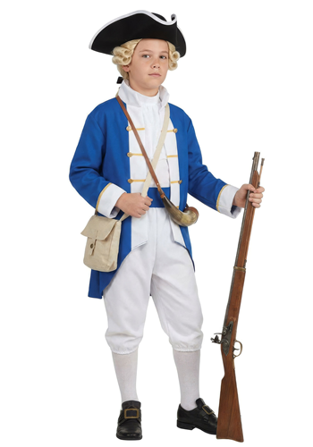 Boys Blue Colonial Captain Costume
