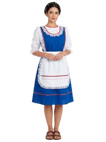 Womens Bavarian Dirndl Blue Costume Dress