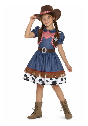 Girl's Texas Cowgirl Blue Costume Dress upd