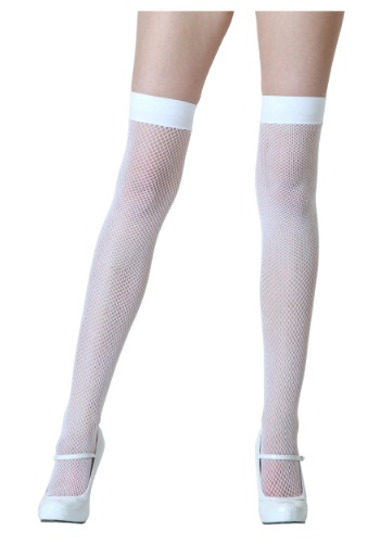 Thigh High White Stockings for Women