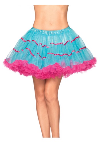 Turquoise and Neon Pink Petticoat
