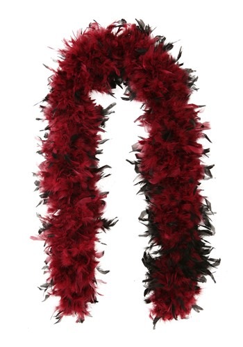 Heavy Weight Boa Black with Burgundy Tips