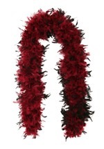 Heavy Weight Boa Black with Burgundy Tips