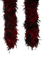Heavy Weight Boa Black with Burgundy Tips Alt 1