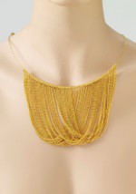Gold Chain Disco Necklace Alt1