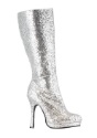 Silver Glitter Boots
