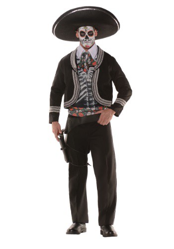 Men's Plus Size Day of the Dead Costume
