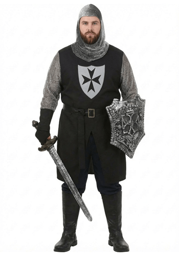 Plus Size Black Knight Costume