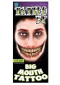 Evil Grin Temporary Big Mouth Tattoo
