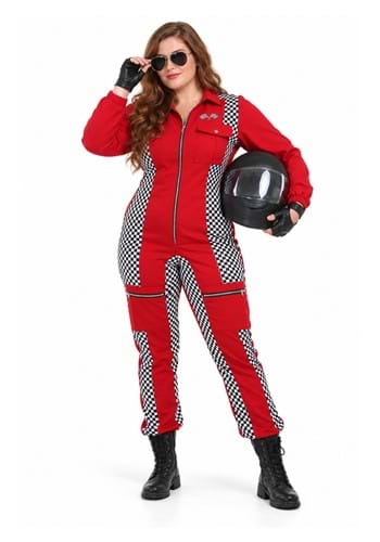 Plus Size Racer Jumpsuit Women's Costume upd