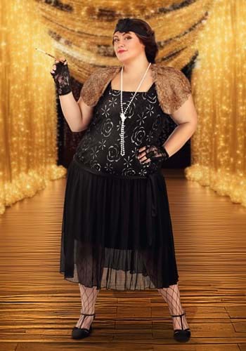 Women's Plus Size Charleston Flapper-1