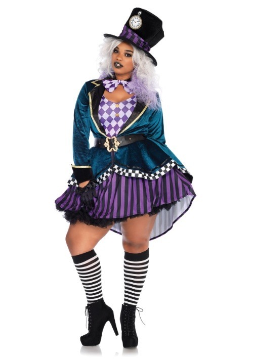 Women's Plus Size Delightful Mad Hatter Costume