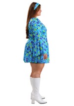 Plus Women's 70s Wild Flower Dress Costume Alt 4