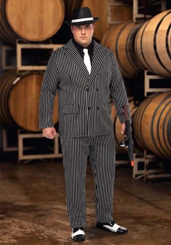 Wide Stripe Plus Size Gangster Costume