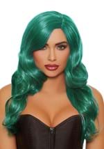 Women's Bright Green Long Wavy Wig