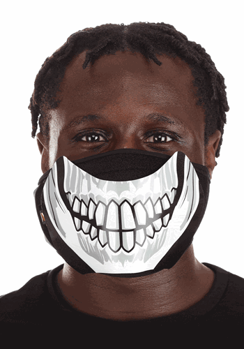 Sound Activated Light Up Skeleton Mask-0