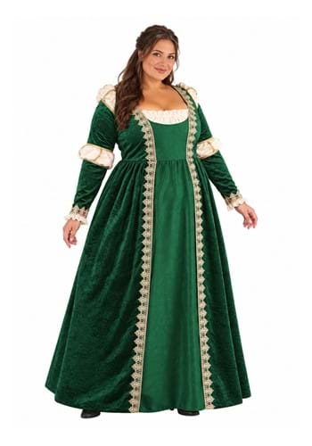 Womens Plus Size Emerald Maiden Costume Main 2