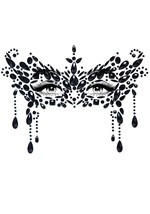 Masquerade Adhesive Black Face Jewels