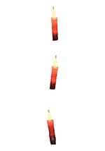 6" Hanging Light Up Stick Candles Decoration