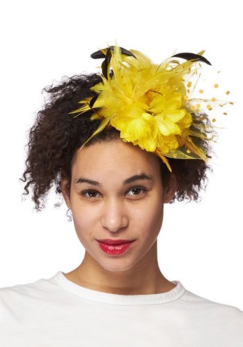 Yellow Trim Fascinator