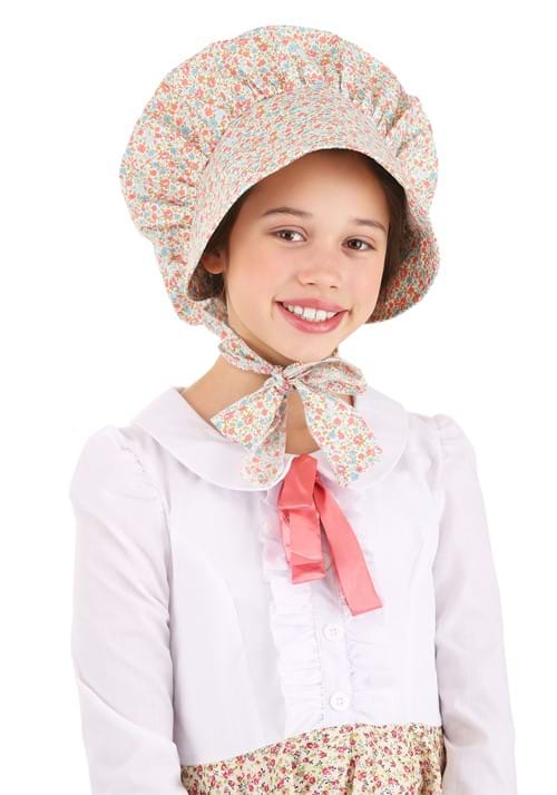 Prairie Girl Costume For Girls - Sustainable Flower Print Dress With Apron & Bonnet - Historical Play Outfit - View #8