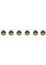 Black Jack-o-Lantern Light Up Garland