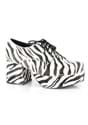 Mens Zebra Hologram Pimp Shoe