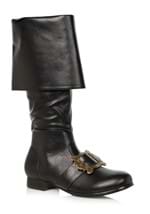 Mens Black Pirate Buckle Boot