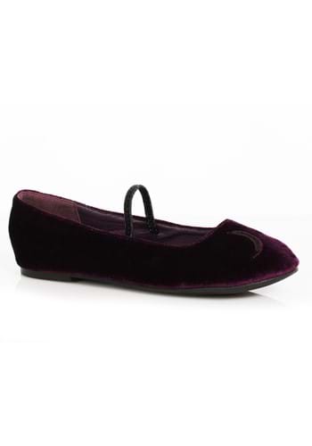 Girls Purple Crescent Witch Flat