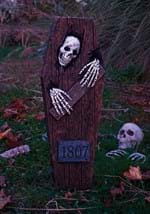 27 Inch Light Up Peeping Skeleton Coffin alt 1
