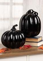 Set of Black Glass Pumpkins
