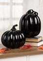 Set of Black Glass Pumpkins