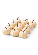 12 2" Cream Velvet Pumpkins Alt 1