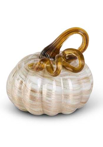 325 Grey Swirl Glass Pumpkin
