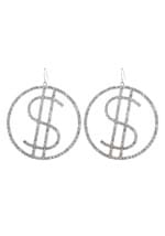 Rhinestone Dollar Sign Earrings