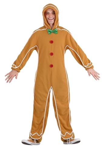 Adult Gingerbread Man Onesie Costume