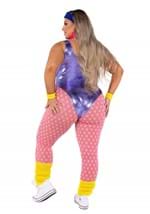 Womens Plus Size Playboy 80s Workout Costume Alt 1