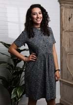 HAUNTED MANSION WALLPAPER BUTTON UP DRESS