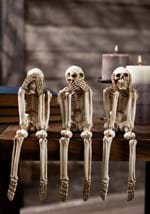 Set of 3 See No Evil, Hear No Evil, Speak No Evil Skeletons