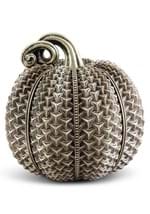 11.5" Resin Antique Gold Raised Arrow Textured Pumpkin