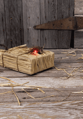 Walking Light Up Animated Haystack Rat Decoration
