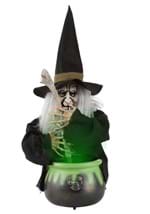 17" H Black Brewing Witch w/ Cauldron Alt 3
